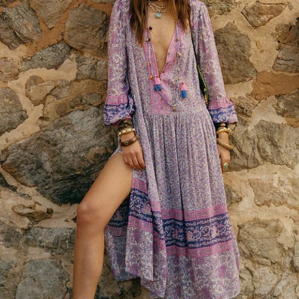 Spell Lavender Long Sleeve Dress